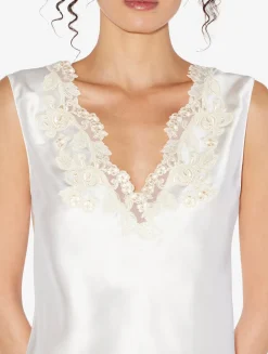 La Perla Silk Satin Top With Frastaglio< Camisoles|Pajamas