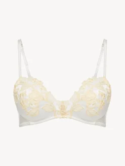 La Perla Silk Triangle Bra With Ivory Frastaglio< Triangle|Wireless